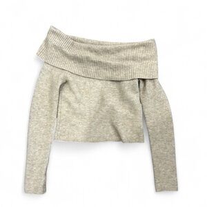 Babaton Off-Shoulder Sweater in Soft Beige